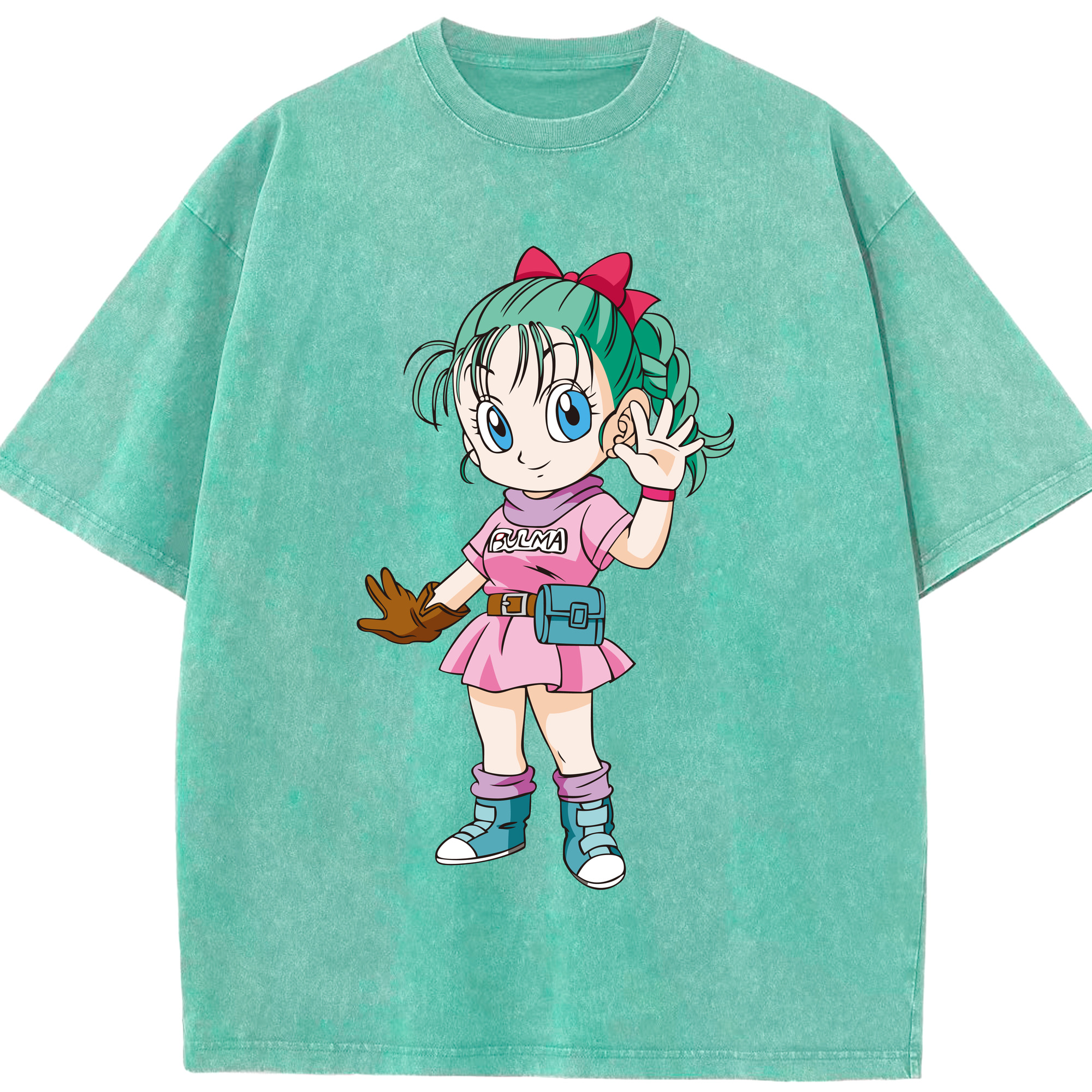 （画像用） ドラゴンボール ブルマ DRAGON BALL Bulma 綿100% ヴィンテージ風 半袖Tシャツ（フロントプリント）